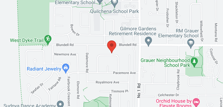 map of 8820 BAIRDMORE CRESCENT